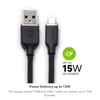 image:imageMophie Charge Stream USBC to USBC 2m6ft Cable  60W Power Delivery Enduraflex Silicone UltraDurable Braided Design for Everyday Use3 ft