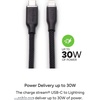 image:imageMophie Charge Stream USBC to USBC 2m6ft Cable  60W Power Delivery Enduraflex Silicone UltraDurable Braided Design for Everyday Use3 ft