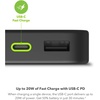 image:imagemophie Powerstation XL Power Bank 202320000 mAh Large Internal Battery 2 USBA Ports and 1 20W USBC PD Fast Charging InputOutput Port TravelFriendly10 000 mAh