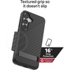 image:imageZAGG Denali Samsung Galaxy S25 Case with Kickstand  16ft Drop Protection GrapheneInfused Wireless Charging Compatible Rugged DualLayer Design Navy BlueBlack