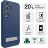 image:imageZAGG Everest Samsung Galaxy S24 Case with Kickstand  Triple Layer GrapheneInfused Drop Protection up to 20ft EcoFriendly Design Textured Grip Navy Blue