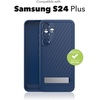 image:imageZAGG Everest Samsung Galaxy S24 Case with Kickstand  Triple Layer GrapheneInfused Drop Protection up to 20ft EcoFriendly Design Textured Grip Navy Blue
