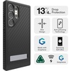 image:imageZAGG Everest Samsung Galaxy S24 Ultra Case with Kickstand  Triple Layer GrapheneInfused Drop Protection up to 20ft EcoFriendly Design Textured Grip Black
