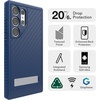 image:imageZAGG Everest Samsung Galaxy S24 Ultra Case with Kickstand  Triple Layer GrapheneInfused Drop Protection up to 20ft EcoFriendly Design Textured Grip Navy Blue