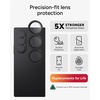 image:imageZAGG Glass Elite AntiReflective Samsung Galaxy Z Flip6 Camera Lens Protector  Tempered Glass Lens Protector with Polycarbonate Frame 5X Stronger Maximum Scratch Protection Smudge ResistantBlack