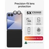 image:imageZAGG Glass Elite AntiReflective Samsung Galaxy Z Flip6 Camera Lens Protector  Tempered Glass Lens Protector with Polycarbonate Frame 5X Stronger Maximum Scratch Protection Smudge ResistantBlack