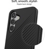 image:imageZAGG Luxe Samsung Galaxy S25 Case  10ft Drop Protection EcoFriendly Wireless Charging Compatible Slim Lightweight Design Ripple Pattern for Secure Grip River BlueBlack