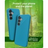 image:imageZAGG Luxe Samsung Galaxy S25 Case  10ft Drop Protection EcoFriendly Wireless Charging Compatible Slim Lightweight Design Ripple Pattern for Secure Grip River BlueRiver Blue