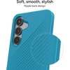 image:imageZAGG Luxe Samsung Galaxy S25 Case  10ft Drop Protection EcoFriendly Wireless Charging Compatible Slim Lightweight Design Ripple Pattern for Secure Grip River BlueRiver Blue