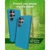 image:imageZAGG Luxe Samsung Galaxy S25 Case  10ft Drop Protection EcoFriendly Wireless Charging Compatible Slim Lightweight Design Ripple Pattern for Secure Grip River BlueRiver Blue