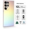 image:imageZAGG Milan Samsung Galaxy S24 Case  SemiTransparent RunwayInspired Design Graphene Reinforced 13ft Drop Protection EcoFriendly Wireless Charging Compatible IridescentIridescent