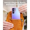 image:imageZAGG Milan Samsung Galaxy S24 Case  SemiTransparent RunwayInspired Design Graphene Reinforced 13ft Drop Protection EcoFriendly Wireless Charging Compatible IridescentGltter Pink