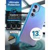 image:imageZAGG Milan Samsung Galaxy S24 Case  SemiTransparent RunwayInspired Design Graphene Reinforced 13ft Drop Protection EcoFriendly Wireless Charging Compatible IridescentDeep Aurora