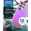 image:imageZAGG Milan Samsung Galaxy S24 Case  SemiTransparent RunwayInspired Design Graphene Reinforced 13ft Drop Protection EcoFriendly Wireless Charging Compatible IridescentGltter Pink