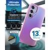 image:imageZAGG Milan Samsung Galaxy S24 Case  SemiTransparent RunwayInspired Design Graphene Reinforced 13ft Drop Protection EcoFriendly Wireless Charging Compatible IridescentGltter Pink