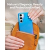 image:imageZAGG Milan Samsung Galaxy S24 Case  SemiTransparent RunwayInspired Design Graphene Reinforced 13ft Drop Protection EcoFriendly Wireless Charging Compatible IridescentDeep Aurora