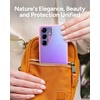 image:imageZAGG Milan Samsung Galaxy S24 Case  SemiTransparent RunwayInspired Design Graphene Reinforced 13ft Drop Protection EcoFriendly Wireless Charging Compatible IridescentGltter Pink