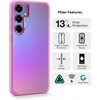 image:imageZAGG Milan Samsung Galaxy S24 Case  SemiTransparent RunwayInspired Design Graphene Reinforced 13ft Drop Protection EcoFriendly Wireless Charging Compatible IridescentGltter Pink
