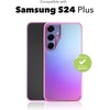 image:imageZAGG Milan Samsung Galaxy S24 Case  SemiTransparent RunwayInspired Design Graphene Reinforced 13ft Drop Protection EcoFriendly Wireless Charging Compatible IridescentGltter Pink