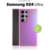 image:imageZAGG Milan Samsung Galaxy S24 Case  SemiTransparent RunwayInspired Design Graphene Reinforced 13ft Drop Protection EcoFriendly Wireless Charging Compatible IridescentGltter Pink