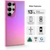 image:imageZAGG Milan Samsung Galaxy S24 Case  SemiTransparent RunwayInspired Design Graphene Reinforced 13ft Drop Protection EcoFriendly Wireless Charging Compatible IridescentGltter Pink