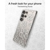 image:imageZAGG Milan Samsung Galaxy S25 Case  Stylish amp Slim Design 13ft Drop Protection Wireless Charging Compatible EcoFriendlyGlitter Swirl SilverFloral White