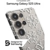 image:imageZAGG Milan Samsung Galaxy S25 Case  Stylish amp Slim Design 13ft Drop Protection Wireless Charging Compatible EcoFriendlyGlitter Swirl SilverFloral White