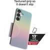 image:imageZAGG Milan Samsung Galaxy S25 Case  Stylish amp Slim Design 13ft Drop Protection Wireless Charging Compatible EcoFriendlyGlitter Swirl SilverIridescent