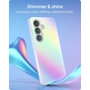 image:imageZAGG Milan Samsung Galaxy S25 Case  Stylish amp Slim Design 13ft Drop Protection Wireless Charging Compatible EcoFriendlyGlitter Swirl SilverIridescent