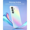 image:imageZAGG Milan Samsung Galaxy S25 Case  Stylish amp Slim Design 13ft Drop Protection Wireless Charging Compatible EcoFriendlyGlitter Swirl SilverIridescent