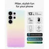 image:imageZAGG Milan Samsung Galaxy S25 Case  Stylish amp Slim Design 13ft Drop Protection Wireless Charging Compatible EcoFriendlyGlitter Swirl SilverIridescent