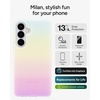 image:imageZAGG Milan Samsung Galaxy S25 Case  Stylish amp Slim Design 13ft Drop Protection Wireless Charging Compatible EcoFriendlyGlitter Swirl SilverIridescent