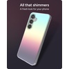 image:imageZAGG Milan Samsung Galaxy S25 Case  Stylish amp Slim Design 13ft Drop Protection Wireless Charging Compatible EcoFriendlyGlitter Swirl SilverIridescent