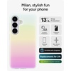 image:imageZAGG Milan Samsung Galaxy S25 Case  Stylish amp Slim Design 13ft Drop Protection Wireless Charging Compatible EcoFriendlyGlitter Swirl SilverIridescent