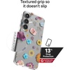 image:imageZAGG Milan Samsung Galaxy S25 Case  Stylish amp Slim Design 13ft Drop Protection Wireless Charging Compatible EcoFriendlyGlitter Swirl SilverPressed Floral Pink