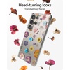 image:imageZAGG Milan Samsung Galaxy S25 Case  Stylish amp Slim Design 13ft Drop Protection Wireless Charging Compatible EcoFriendlyGlitter Swirl SilverPressed Floral Pink