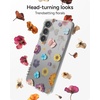 image:imageZAGG Milan Samsung Galaxy S25 Case  Stylish amp Slim Design 13ft Drop Protection Wireless Charging Compatible EcoFriendlyGlitter Swirl SilverPressed Floral Pink