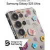 image:imageZAGG Milan Samsung Galaxy S25 Case  Stylish amp Slim Design 13ft Drop Protection Wireless Charging Compatible EcoFriendlyGlitter Swirl SilverPressed Floral Pink