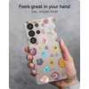 image:imageZAGG Milan Samsung Galaxy S25 Case  Stylish amp Slim Design 13ft Drop Protection Wireless Charging Compatible EcoFriendlyGlitter Swirl SilverPressed Floral Pink