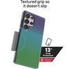 image:imageZAGG Milan Samsung Galaxy S25 Case  Stylish amp Slim Design 13ft Drop Protection Wireless Charging Compatible EcoFriendlyGlitter Swirl SilverRaven Feather