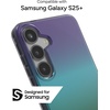 image:imageZAGG Milan Samsung Galaxy S25 Case  Stylish amp Slim Design 13ft Drop Protection Wireless Charging Compatible EcoFriendlyGlitter Swirl SilverRaven Feather