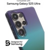 image:imageZAGG Milan Samsung Galaxy S25 Case  Stylish amp Slim Design 13ft Drop Protection Wireless Charging Compatible EcoFriendlyGlitter Swirl SilverRaven Feather