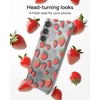 image:imageZAGG Milan Samsung Galaxy S25 Case  Stylish amp Slim Design 13ft Drop Protection Wireless Charging Compatible EcoFriendlyGlitter Swirl SilverStrawberries