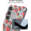 image:imageZAGG Milan Samsung Galaxy S25 Case  Stylish amp Slim Design 13ft Drop Protection Wireless Charging Compatible EcoFriendlyGlitter Swirl SilverStrawberries