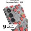 image:imageZAGG Milan Samsung Galaxy S25 Case  Stylish amp Slim Design 13ft Drop Protection Wireless Charging Compatible EcoFriendlyGlitter Swirl SilverStrawberries