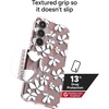 image:imageZAGG Milan Samsung Galaxy S25 Case  Stylish amp Slim Design 13ft Drop Protection Wireless Charging Compatible EcoFriendlyGlitter Swirl SilverSyringa Floral Purple
