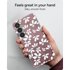 image:imageZAGG Milan Samsung Galaxy S25 Case  Stylish amp Slim Design 13ft Drop Protection Wireless Charging Compatible EcoFriendlyGlitter Swirl SilverSyringa Floral Purple