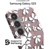 image:imageZAGG Milan Samsung Galaxy S25 Case  Stylish amp Slim Design 13ft Drop Protection Wireless Charging Compatible EcoFriendlyGlitter Swirl SilverSyringa Floral Purple