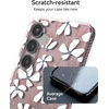 image:imageZAGG Milan Samsung Galaxy S25 Case  Stylish amp Slim Design 13ft Drop Protection Wireless Charging Compatible EcoFriendlyGlitter Swirl SilverSyringa Floral Purple