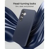 image:imageZAGG Milan Snap Samsung Galaxy S25 Case  Clear Glitter Design Slim amp Drop Resistant up to 13ft Fast Wireless Charging Compatible Stylish Protective Case Glitter StarlightNavy Blue